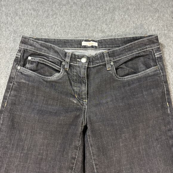 Eileen Fisher Jeans Womens 6 Black‎ Straight Leg Denim Portugal Classic Stretch - Picture 3 of 5